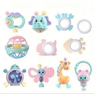 11pcs Baby Teething Toys Set, Safe Silicone Teether, Boiling Water, Soothing